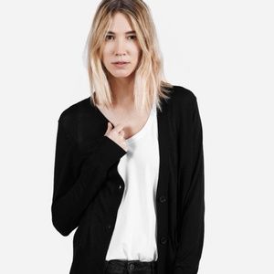 Everlane Black Luxe Wool Cardigan